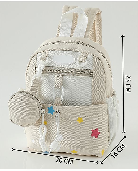 Babyhug Free Size Fashion Backpacks with small pouch - Blue