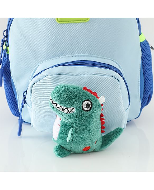 Babyhug Free Size Fashion Backpacks with Dragon Applique - Blue