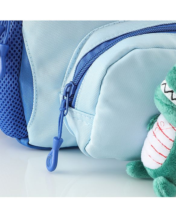 Babyhug Free Size Fashion Backpacks with Dragon Applique - Blue