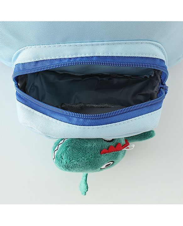 Babyhug Free Size Fashion Backpacks with Dragon Applique - Blue