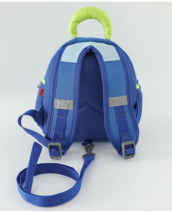 Babyhug Free Size Fashion Backpacks with Dragon Applique - Blue