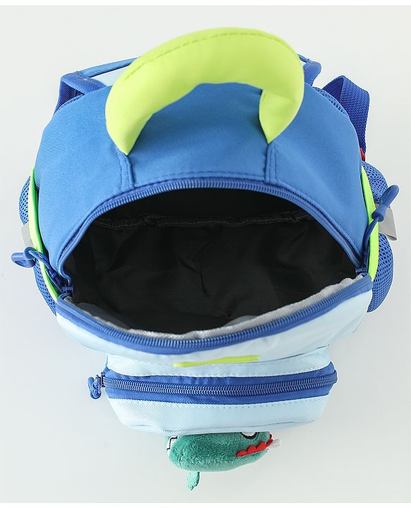 Babyhug Free Size Fashion Backpacks with Dragon Applique - Blue