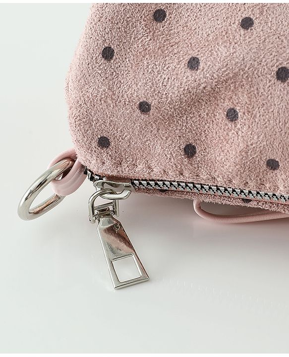 Pine Kids Sling Bag With Bow Applique & Polka Dot Free Size - Pink
