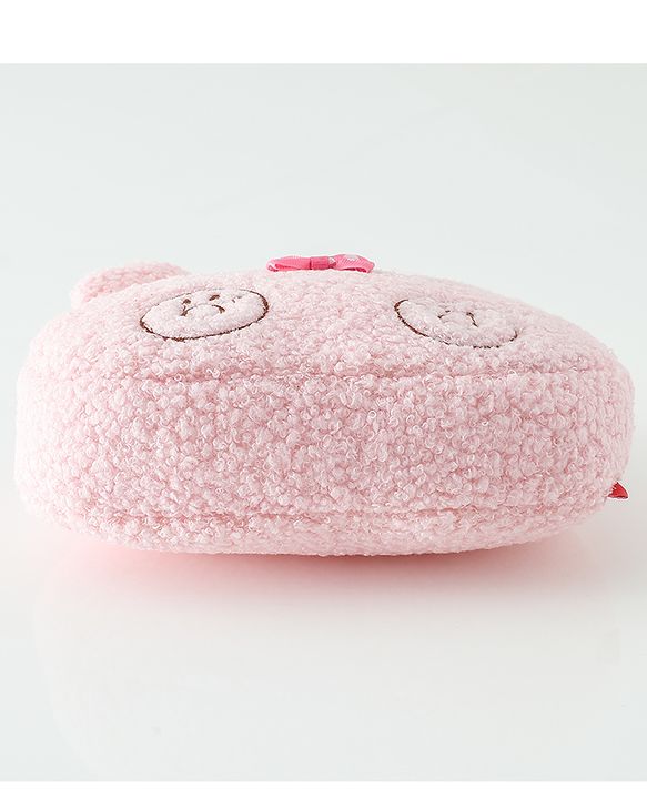 Babyhug Free Size Furry Bear Sling Bag with Bow - Pink