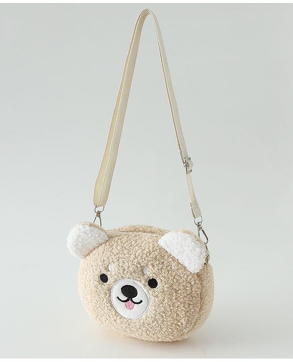 Babyhug Free Size Brown Beary Sling Bag Unisex - Brown