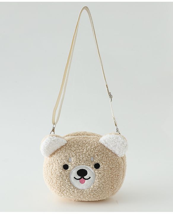 Babyhug Free Size Brown Beary Sling Bag Unisex - Brown