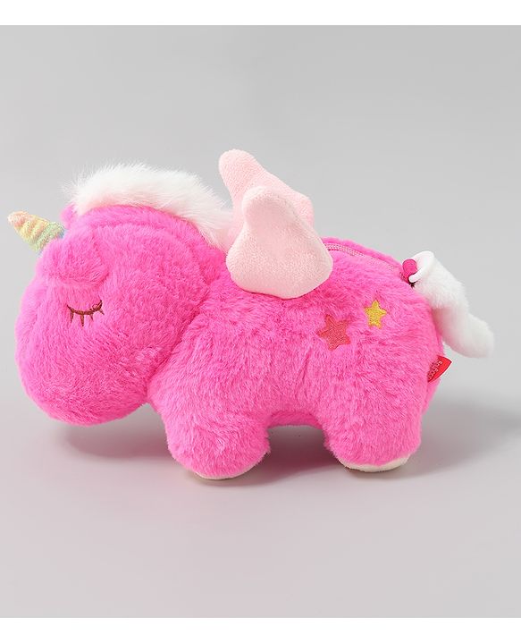 Babyhug Free Size Stylish Sling Bag for Girls with Adjustable Shoulder Strap in Unicorn Shape - Pink