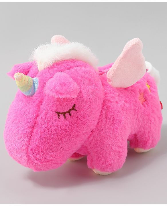 Babyhug Free Size Stylish Sling Bag for Girls with Adjustable Shoulder Strap in Unicorn Shape - Pink