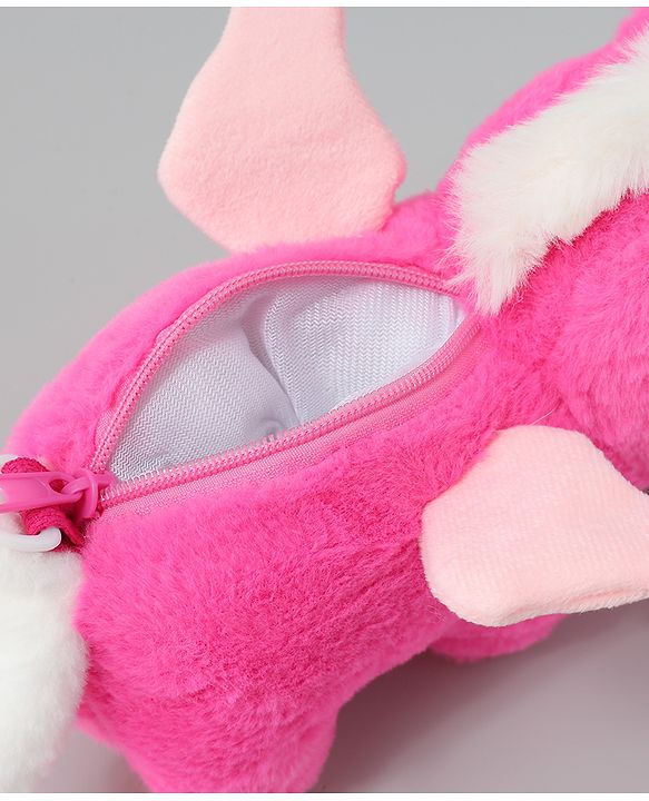 Babyhug Free Size Stylish Sling Bag for Girls with Adjustable Shoulder Strap in Unicorn Shape - Pink