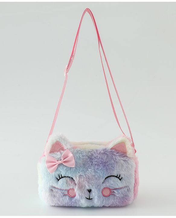 Babyhug Free Size Pink Kitten Sling Bag - Multicolor