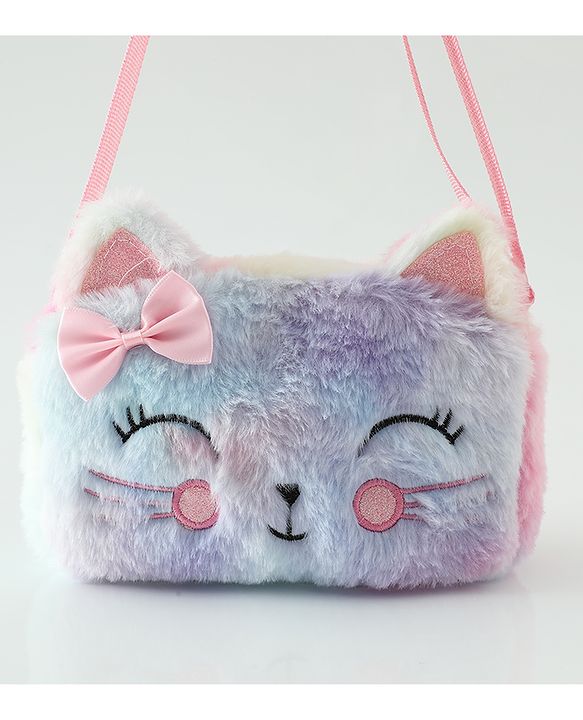 Babyhug Free Size Pink Kitten Sling Bag - Multicolor