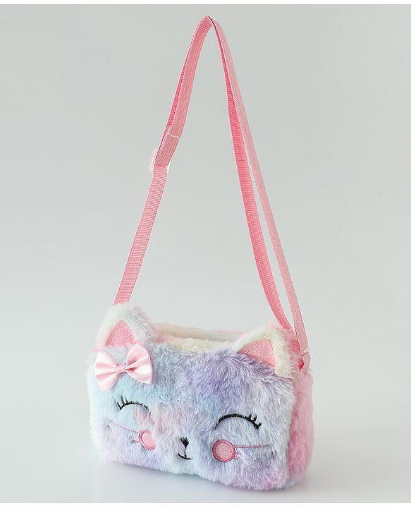 Babyhug Free Size Pink Kitten Sling Bag - Multicolor