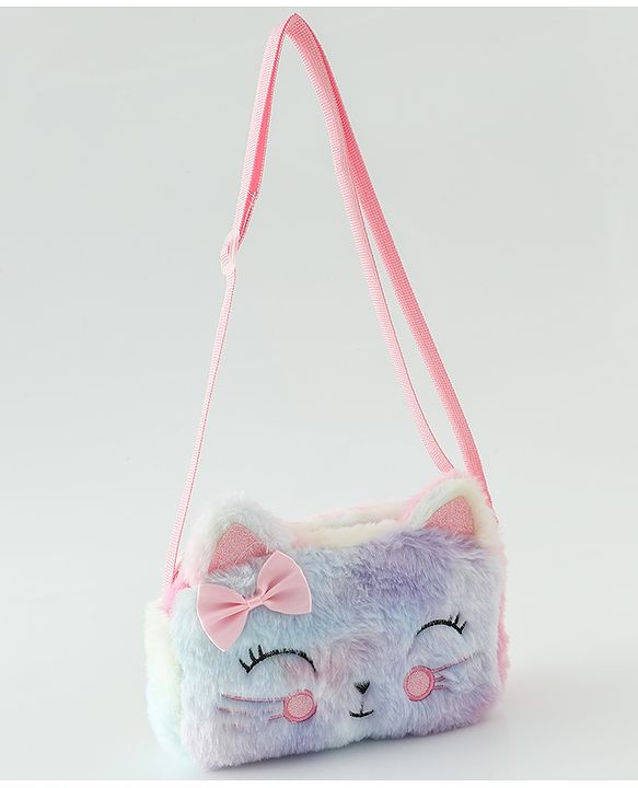 Babyhug Free Size Pink Kitten Sling Bag - Multicolor