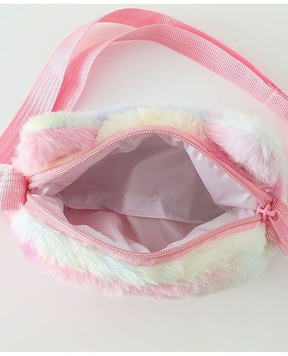 Babyhug Free Size Pink Kitten Sling Bag - Multicolor