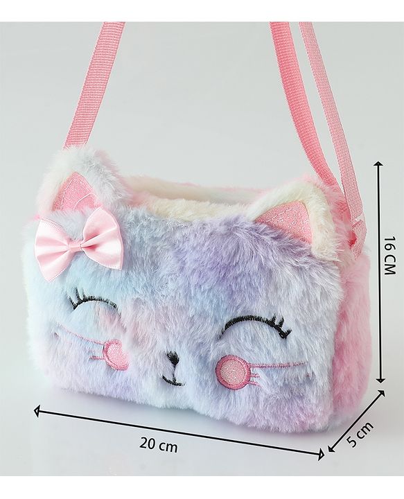 Babyhug Free Size Pink Kitten Sling Bag - Multicolor