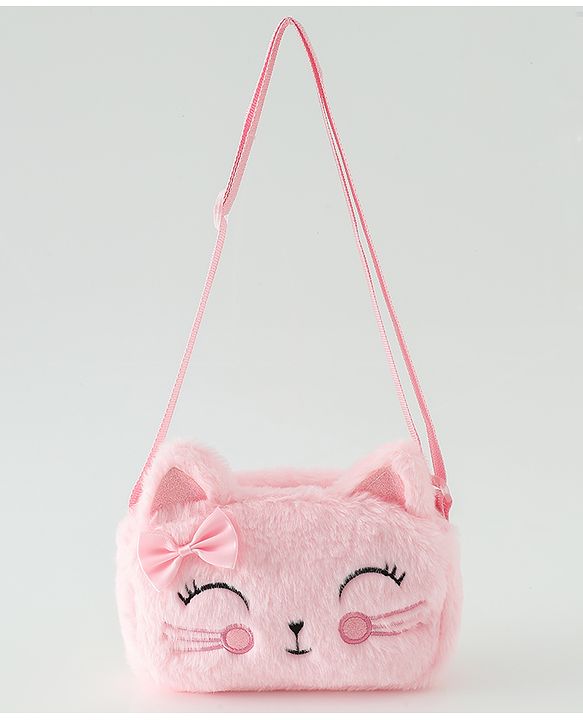 Babyhug Free Size Pink Kitten Sling Bag - Multicolor