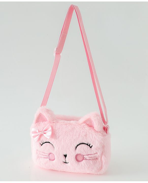 Babyhug Free Size Pink Kitten Sling Bag - Multicolor