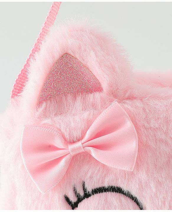 Babyhug Free Size Pink Kitten Sling Bag - Multicolor