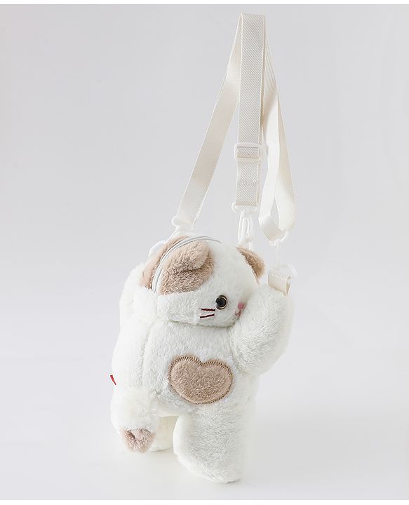 Babyhug Kitty Design Sling Bag Free Size -White