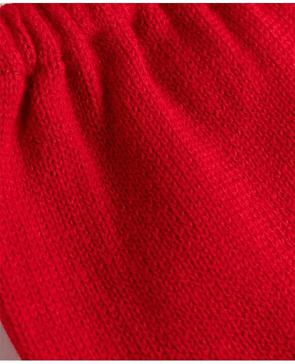 Babyhug Sweater Knit Full Length Solid Colour Lounge Pant - Red