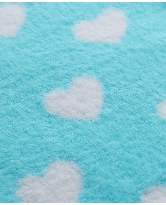 Babyhug Knit Full Sleeves Pullover with Heart Design - Sky Blue