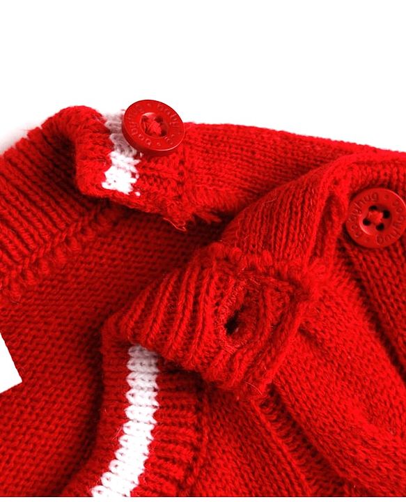 Babyhug Knit Full Sleeves Pullover With Striped & Cable knit Design - Red