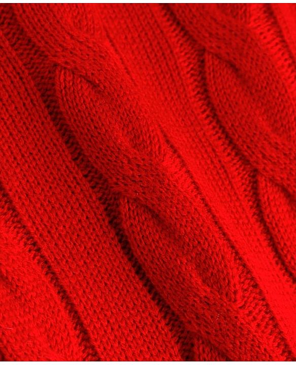 Babyhug Knit Full Sleeves Pullover With Striped & Cable knit Design - Red