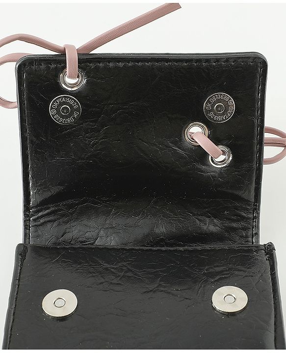 Pine Kids Free Size Sling Bag with Bow Applique - Black