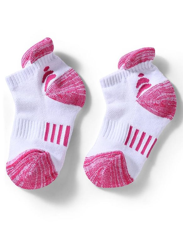 Pine Active Cotton Lycra Knit Terry Breathable Ankle Length Athletic Socks Pack of 3 - White, Red & Light Blue