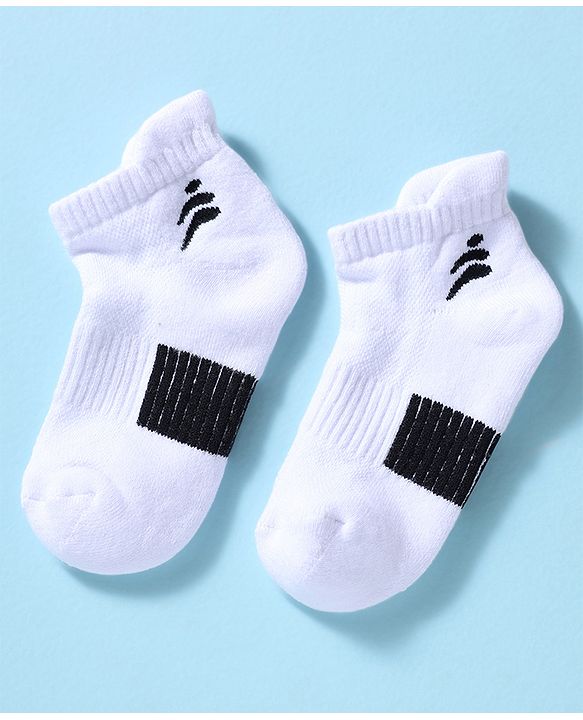 Pine Active Cotton Lycra Knit Terry Breathable Ankle Length Athletic Socks Pack of 3 - White, Red & Pink
