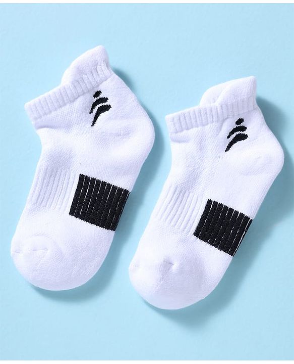 Pine Active Cotton Lycra Knit Terry Breathable Ankle Length Athletic Socks Pack of 3 - White, Red & Pink
