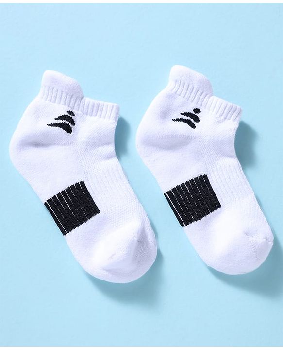 Pine Active Cotton Lycra Knit Terry Breathable Ankle Length Athletic Socks Pack of 3 - White, Red & Pink