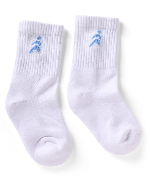 Pine Active Cotton Lycra Knit Terry Breathable Mid Calf Length Athletic Socks With Design Pack of 3 - White, Lilac & Pink