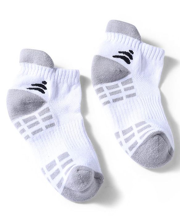 Pine Active Cotton Lycra Knit Terry Breathable Ankle Length Athletic Socks Pack of 3 - White, Black & Light Blue