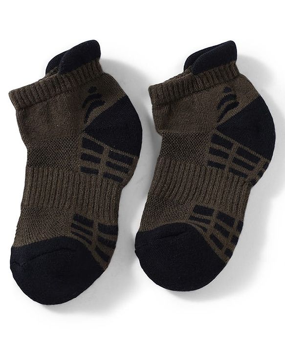 Pine Active Cotton Lycra Knit Terry Breathable Ankle Length Athletic Socks Pack of 3 - White, Black & Light Blue