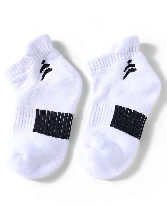 Pine Active Cotton Lycra Knit Terry Breathable Ankle Length Athletic Socks Pack of 3 - White, Red & Black