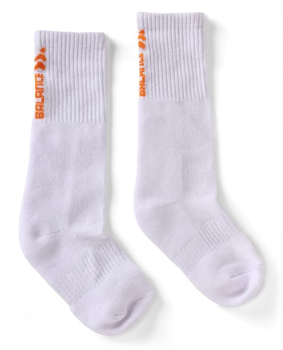 Pine Active Cotton Lycra Knit Terry Breathable Knee Length Football Socks Pack of 3 - White, Black & Red