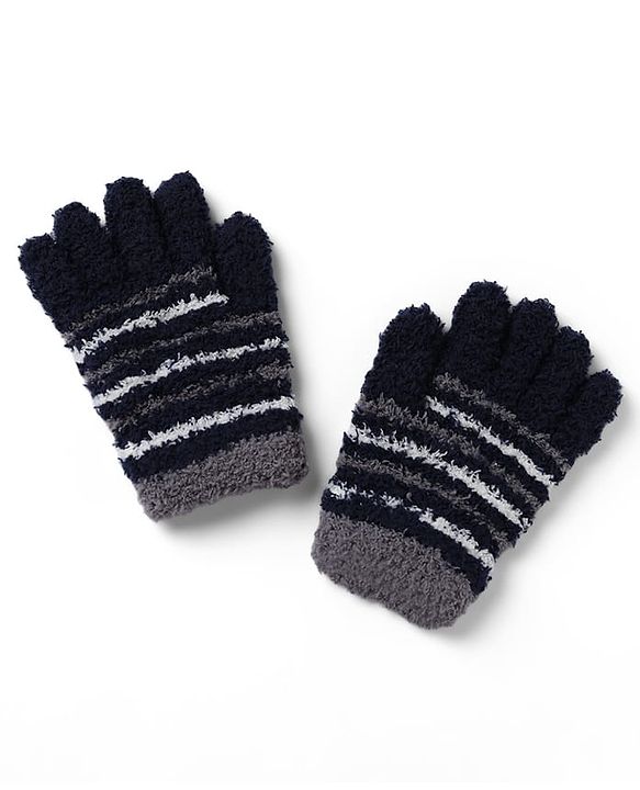 Babyhug Gloves With Stripes - Black