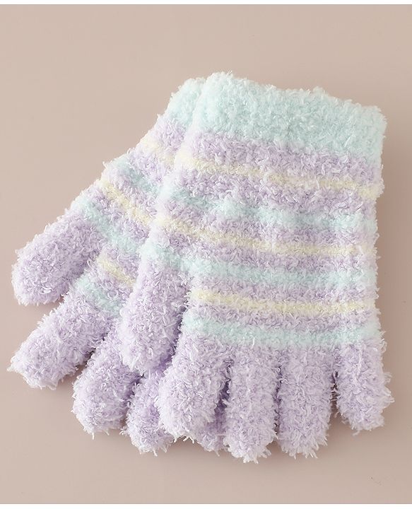 Babyhug Gloves with Striped - Pink