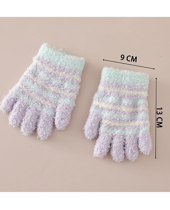 Babyhug Gloves with Striped - Pink
