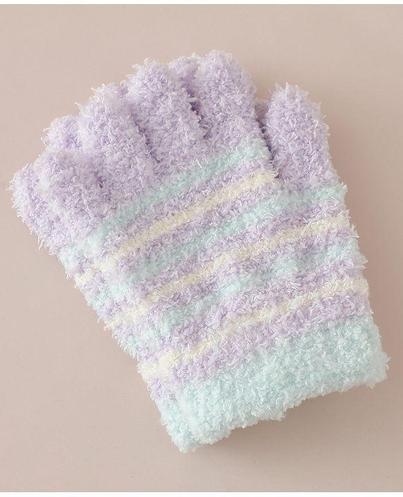 Babyhug Gloves with Striped - Pink