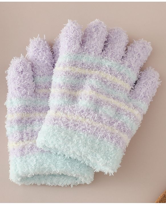Babyhug Gloves with Striped - Pink