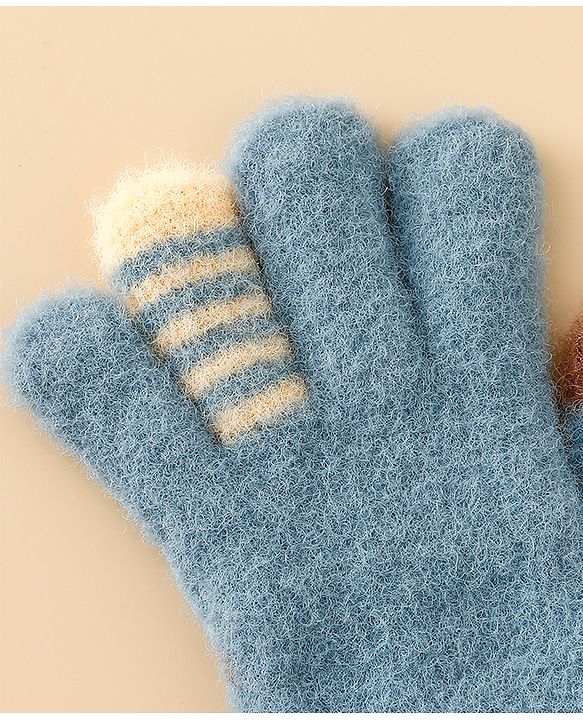 Babyhug Gloves with Applique - Brown
