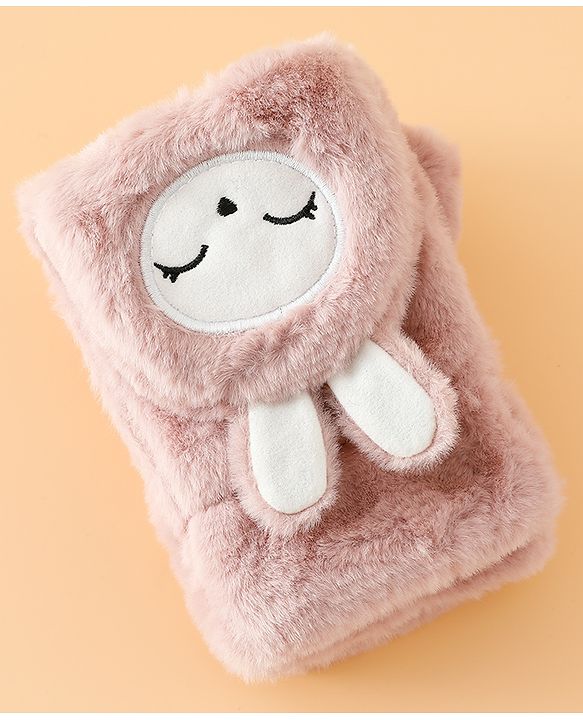 Babyhug Gloves with Rabbit Applique - Pink
