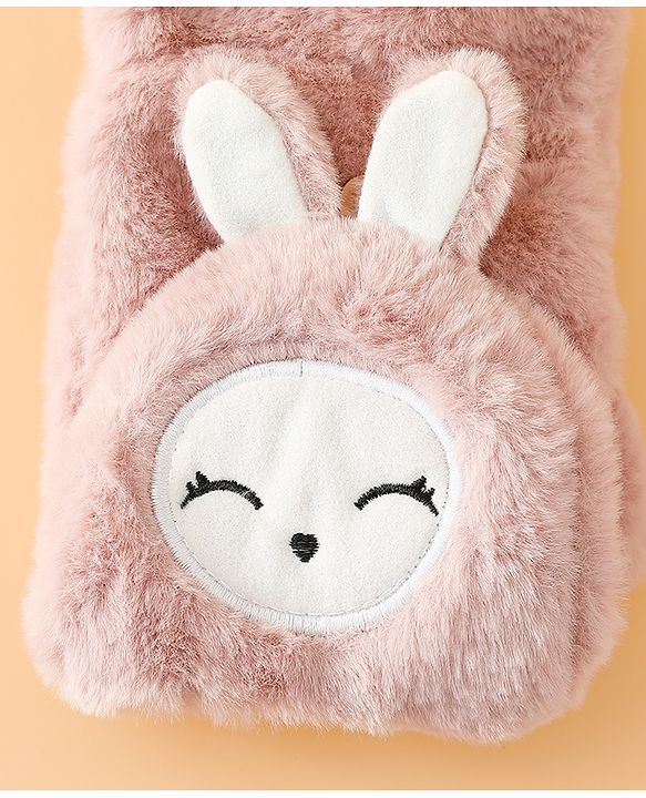 Babyhug Gloves with Rabbit Applique - Pink