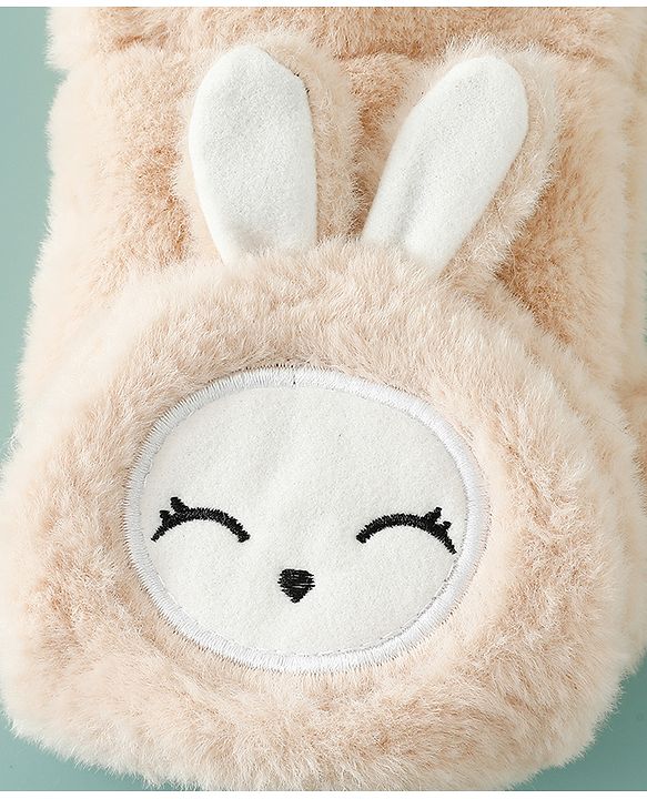Babyhug Gloves with Rabbit Applique - Pink