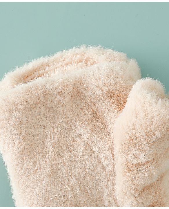Babyhug Gloves with Rabbit Applique - Pink