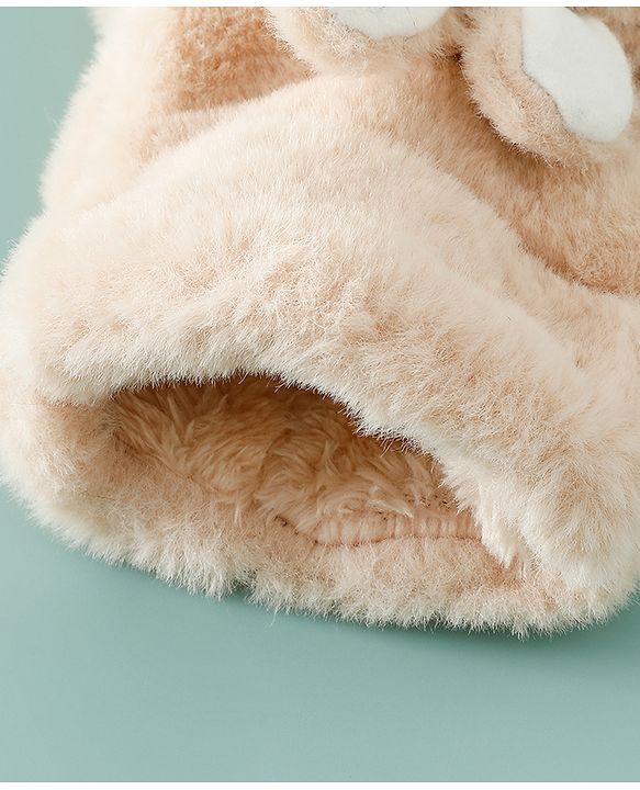 Babyhug Gloves with Rabbit Applique - Pink