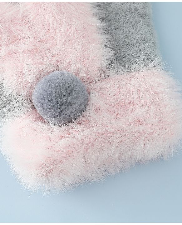 Babyhug Gloves with Pom Pom - Grey