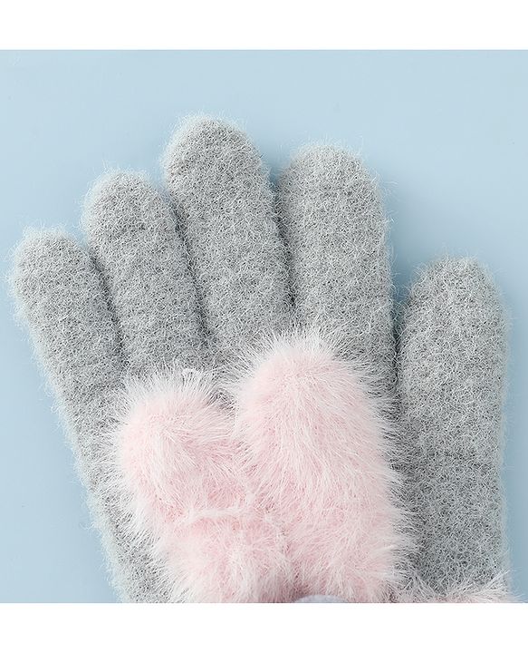 Babyhug Gloves with Pom Pom - Grey